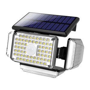 FOCO SOLAR CUÁDRUPLE CON SENSOR 430LM...