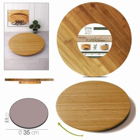 TABLA DE BAMBU GIRATORIA 35X2.5CM...