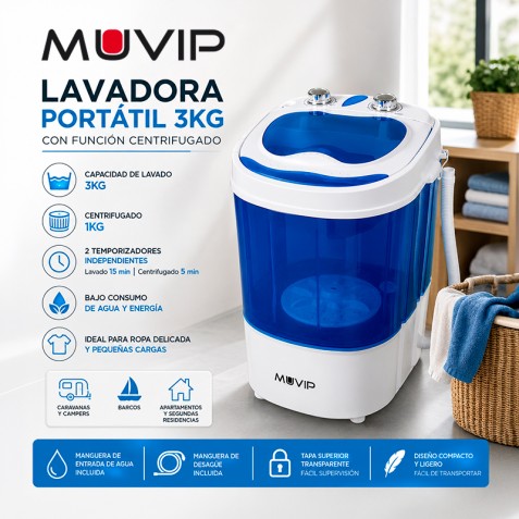 LAVADORA PORTÁTIL 3KG 220V 150W CON...