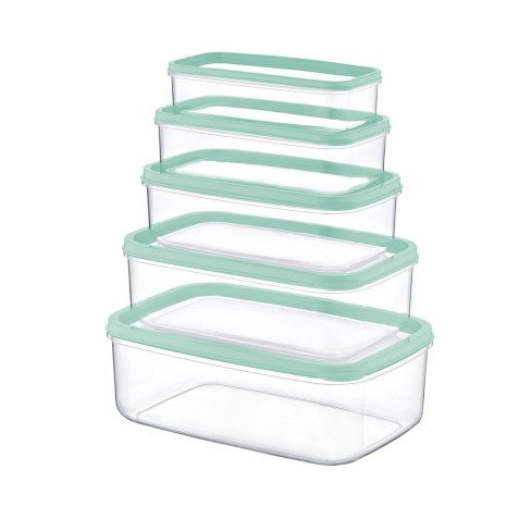 SET 5 TUPPER RECTANGULARES VERDE...