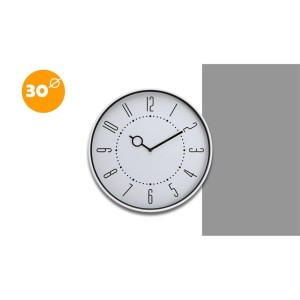 RELOJ DE PARED CLASICO REDONDO BLANCO 30CM