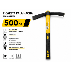 PICARETA PALA HACHA 500GR MANGO FIBRA BLIM
