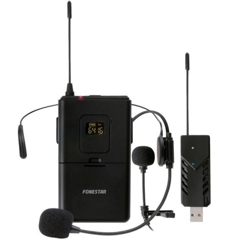 MICROFONO DE CABEZA Y SOLAPA UHF...
