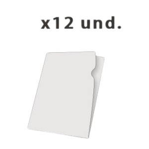PACK 12 FUNDAS DE DOCUMENTOS TRANSPARANTES KEYZO