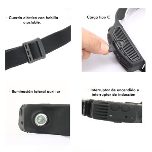 LINTERNA LED DE CABEZA FRONTAL LED...