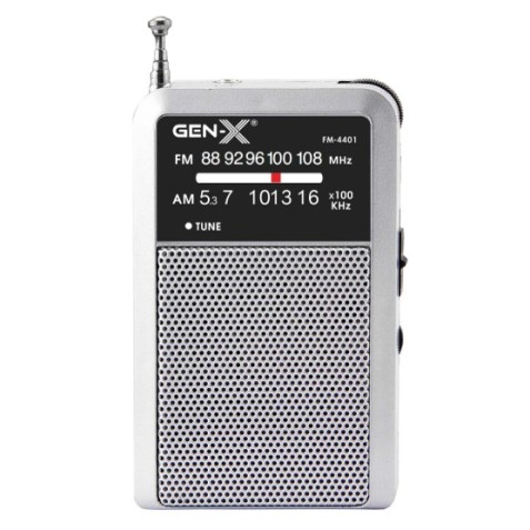 RADIO PORTATIL AM/FM ANALOGICA PLATA...