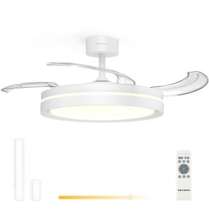VENTILADOR DE TECHO 42" LED BLANCO...