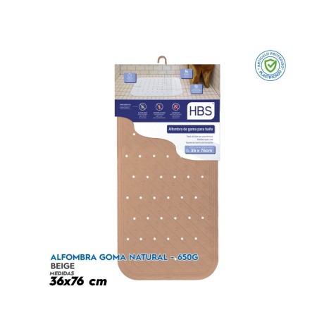 ALFOMBRA GOMA NATURAL - 650G BEIGE HBS