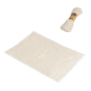ALFOMBRA BAÑO CHENILLA 60x40 BEIGE HBS