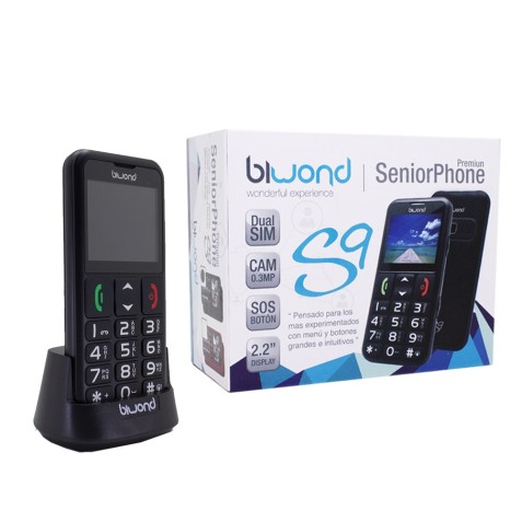 TELEFONO MOVIL SENIOR S9 NEGRO +...