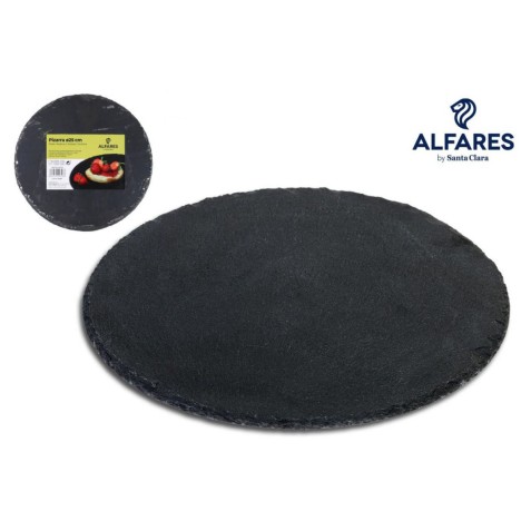 SET 6 PLATOS PIZARRA 25CM ALFARES