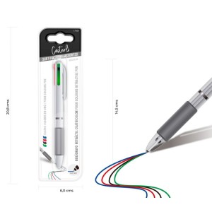 BOLÍGRAFO RETRÁCTIL CUATRICOLOR 1MM CASTERLI