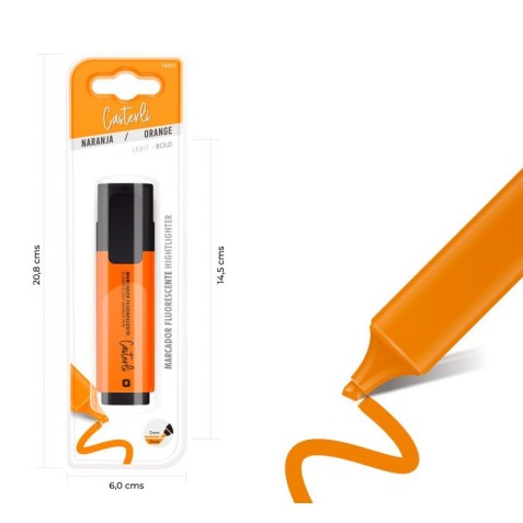 MARCADOR FLUORESCENTE NARANJA CASTERLI