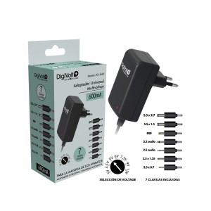 CARGADOR UNIVERSAL MULTIVOLTAJE 600MAH 7 PUNTAS DIGIVOLT