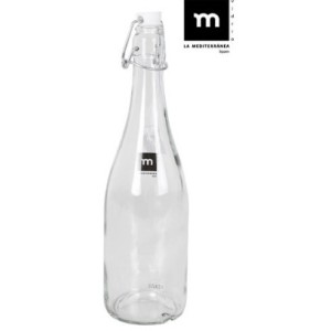 BOTELLA VIDRIO CON TAPON HERMETICO...