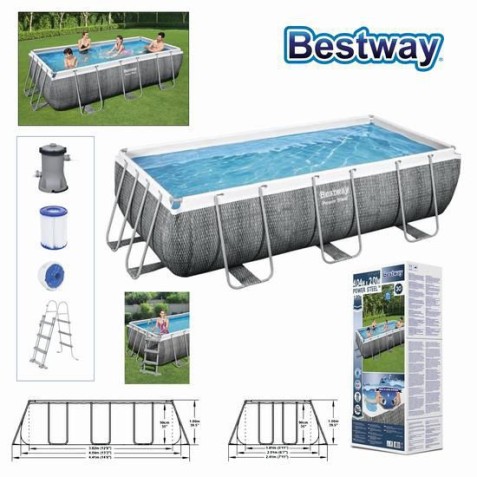 PISCINA RECTANGULAR POWER STEEL+...