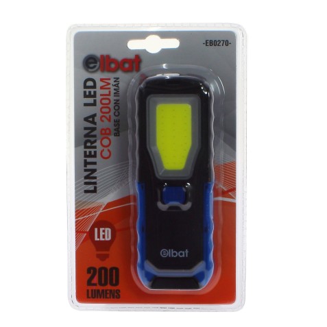 LINTERNA LED COB 200LM BASE CON IMÁN...