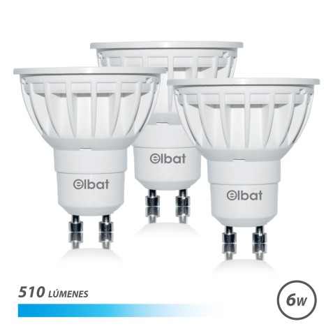 PACK 3 BOMBILLAS LED GU10 | 6W |...