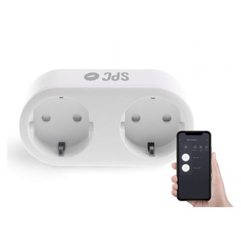 ENCHUFE DUAL INTELIGENTE WIFI CLEVER SPC