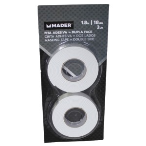 CINTA ADHESIVA ESPUMA DOBLE CARA 18MM.X1.8M. MADER