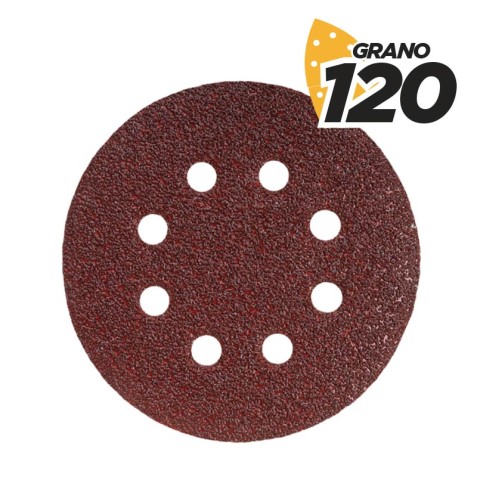 PACK 10 LIJAS 125MM GRANO 120 PARA...