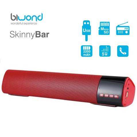 BARRA DE SONIDO 10W SKINNYBAR ROJO...
