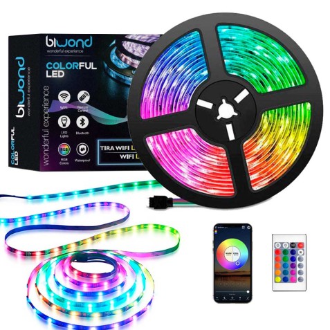 TIRA LED RGB WIFI 10M COLORFUL BIWOND