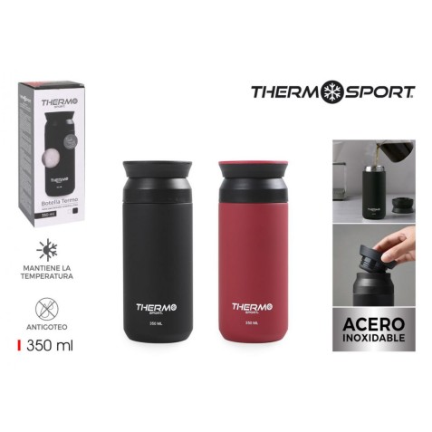 BOTELLA ACERO INOXIDABLE TERMO 350ML...