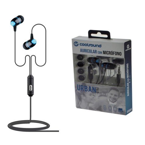 AURICULAR + MICRÓFONO URBAN MIC AZUL...