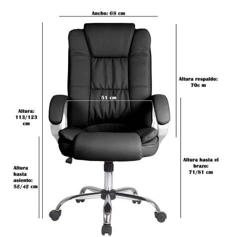 SILLA OFICINA OF400 NEGRO MUVIP