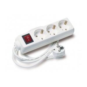REACONDICIONADO BASE MULTIPLE 3 TOMAS CON INTERRUPTOR ELBAT