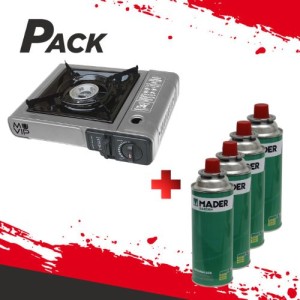 PACK COCINA GAS PORTATIL MUVIP + 4...