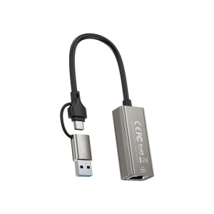 ADAPTADOR DE RJ45 A USB-A Y USB-C...