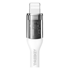 CABLE USB TIPO C A LIGHTNING 1M 27W THREEKEY BLANCO