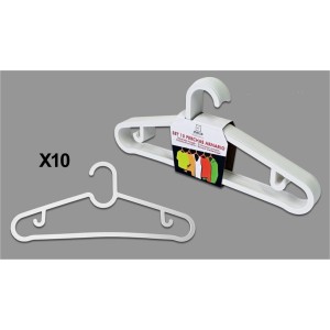 SET 10 PERCHAS BLANCAS PLASTICAS