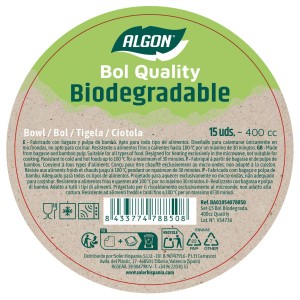 SET 15 BOL BIODEGRADABLES 400CC ALGON