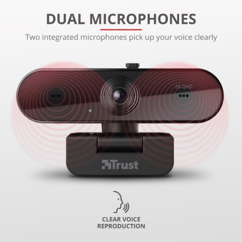 WEBCAM QHD 2K | GRAN ANGULAR | DOBLE...