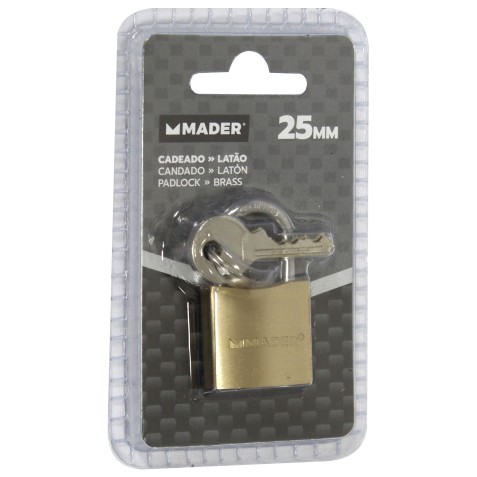 CANDADO LATON, 25 MM MADER