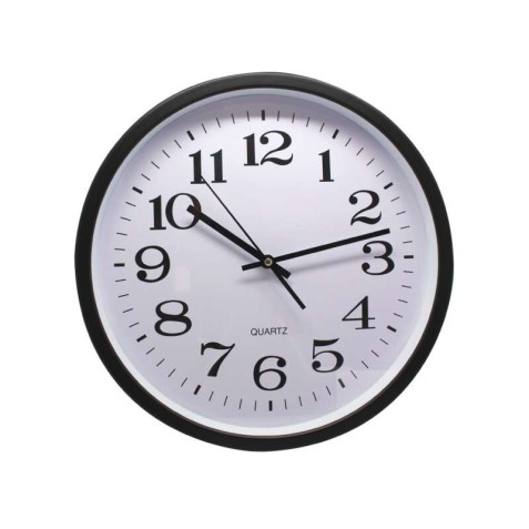 RELOJ OFICINA 35CM ALUMINIO NEGRO...