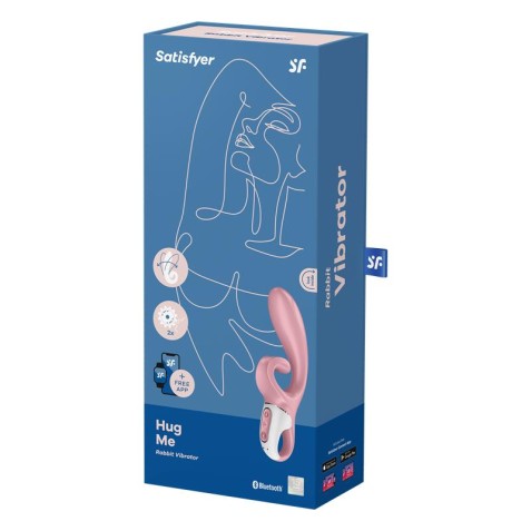VIBRADOR HUG ME ROSA CON APP SATISFYER