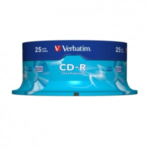 TARRINA 25 UNIDADES CDS VERBATIM 52X DATALIFE