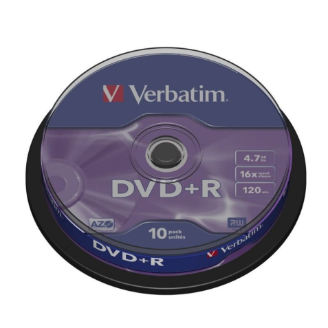 TARRINA 10 UNIDADES DVD+R VERBATIM...