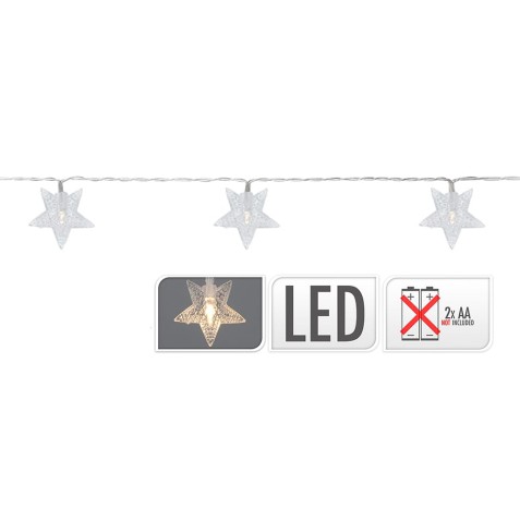 GUIRNALDA A PILAS FIJA 10 LEDS CON...