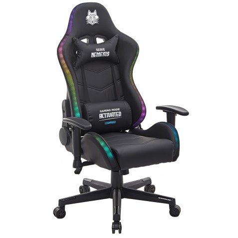 SILLA GAMING RGB SERIE FENRIR NEGRA...