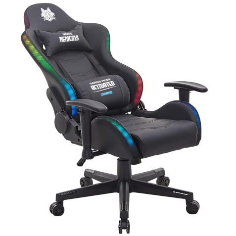 SILLA GAMING RGB SERIE FENRIR NEGRA...
