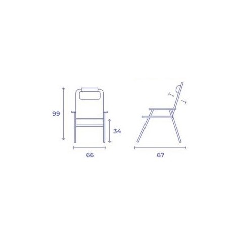 SILLA PLEGABLE 5 POSICIONES ALUMINIO...