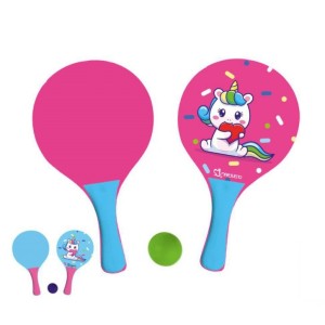 JUEGO DE PALAS DE PLAYA MADERA MODELO UNICORNIO