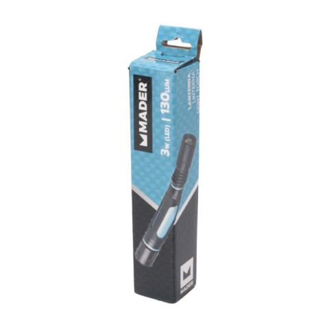 LINTERNA LED 2XAA 3W 130LM MADER