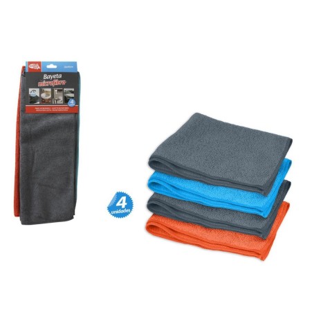PACK 4 BAYETAS MICROFIBRAS 40X30CM...