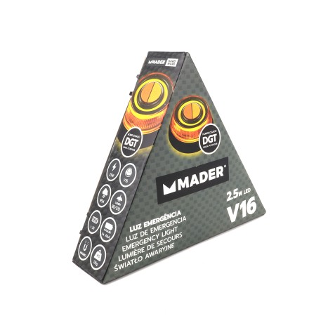 LUZ SEÑAL EMERGENCIA V16 2.5W LED MADER